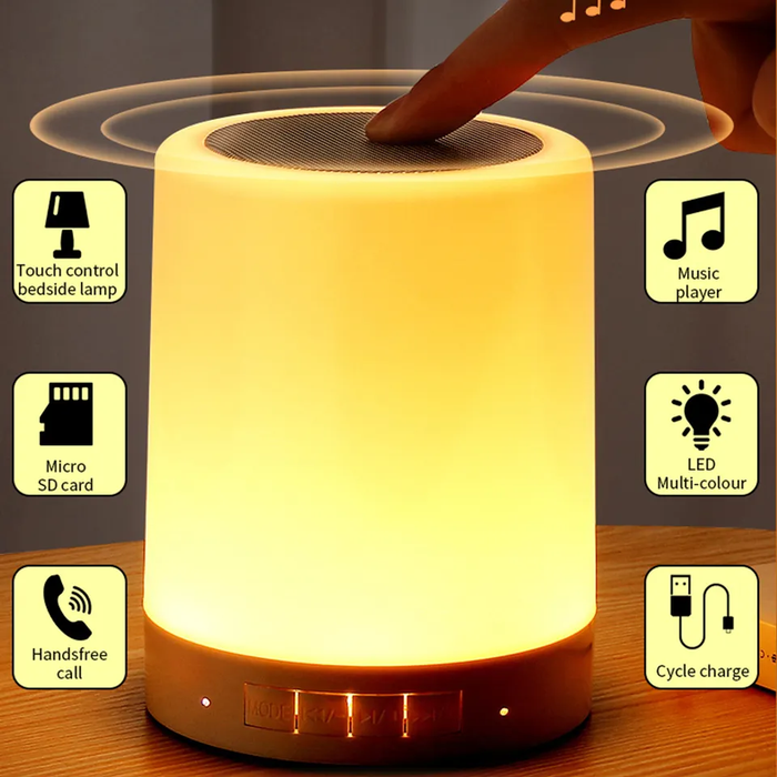 LED Touch Lamp Portable Bluetooth Speaker